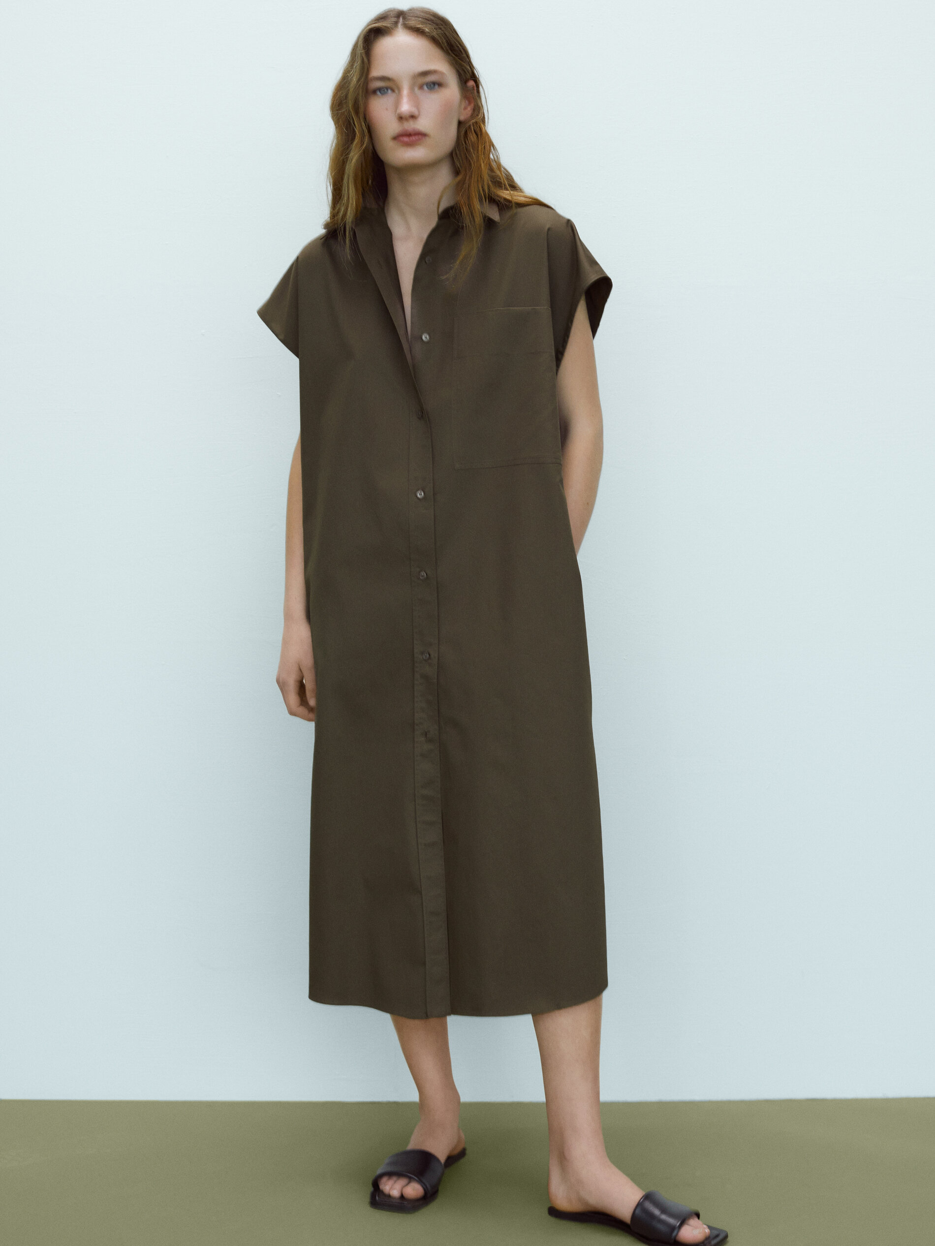 massimo dutti shirt dress