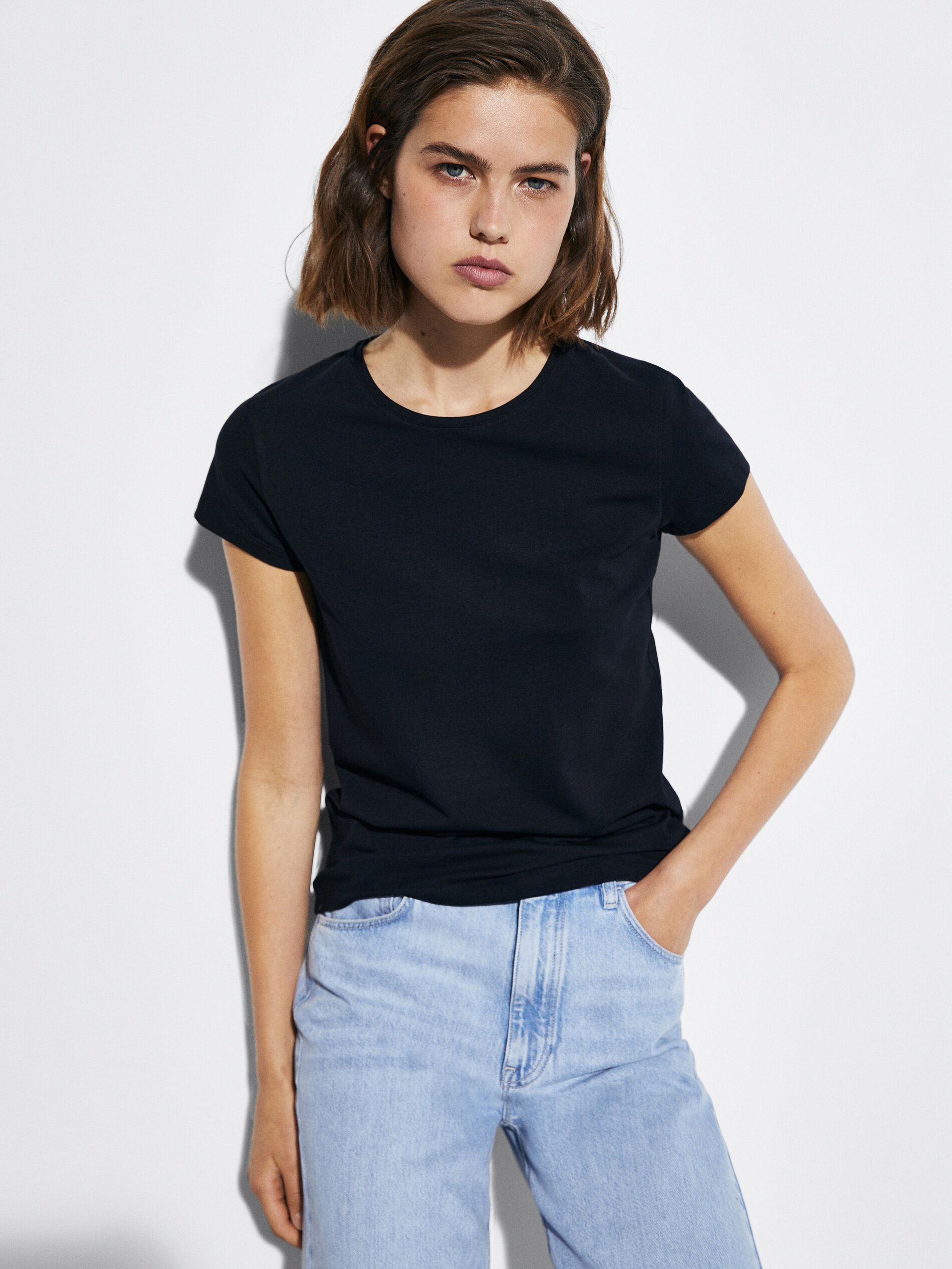 Massimo dutti basic t shirt Clearance