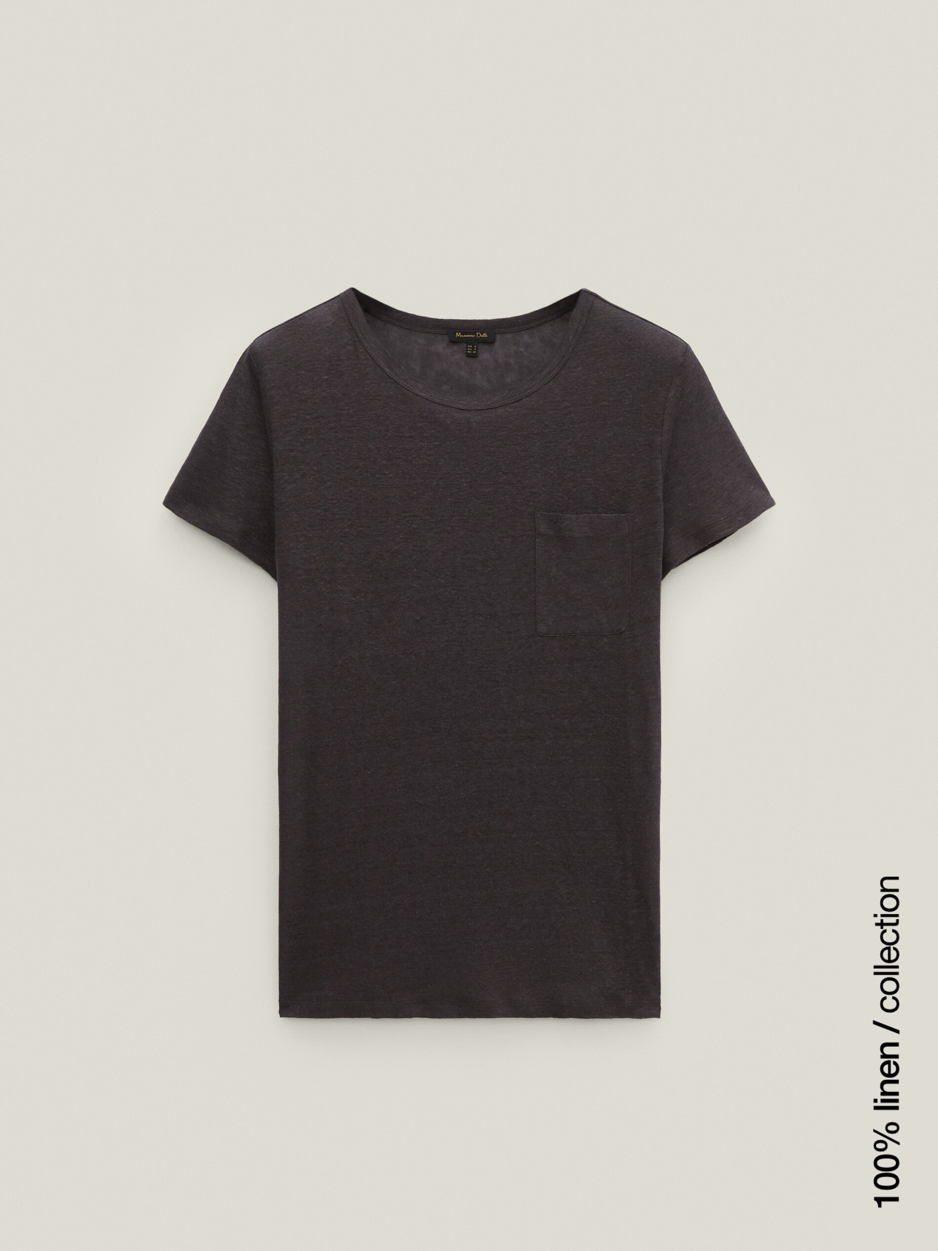 black linen tee shirt