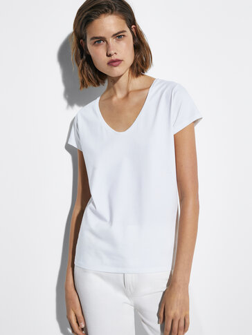 Camiseta basica massimo dutti clearance