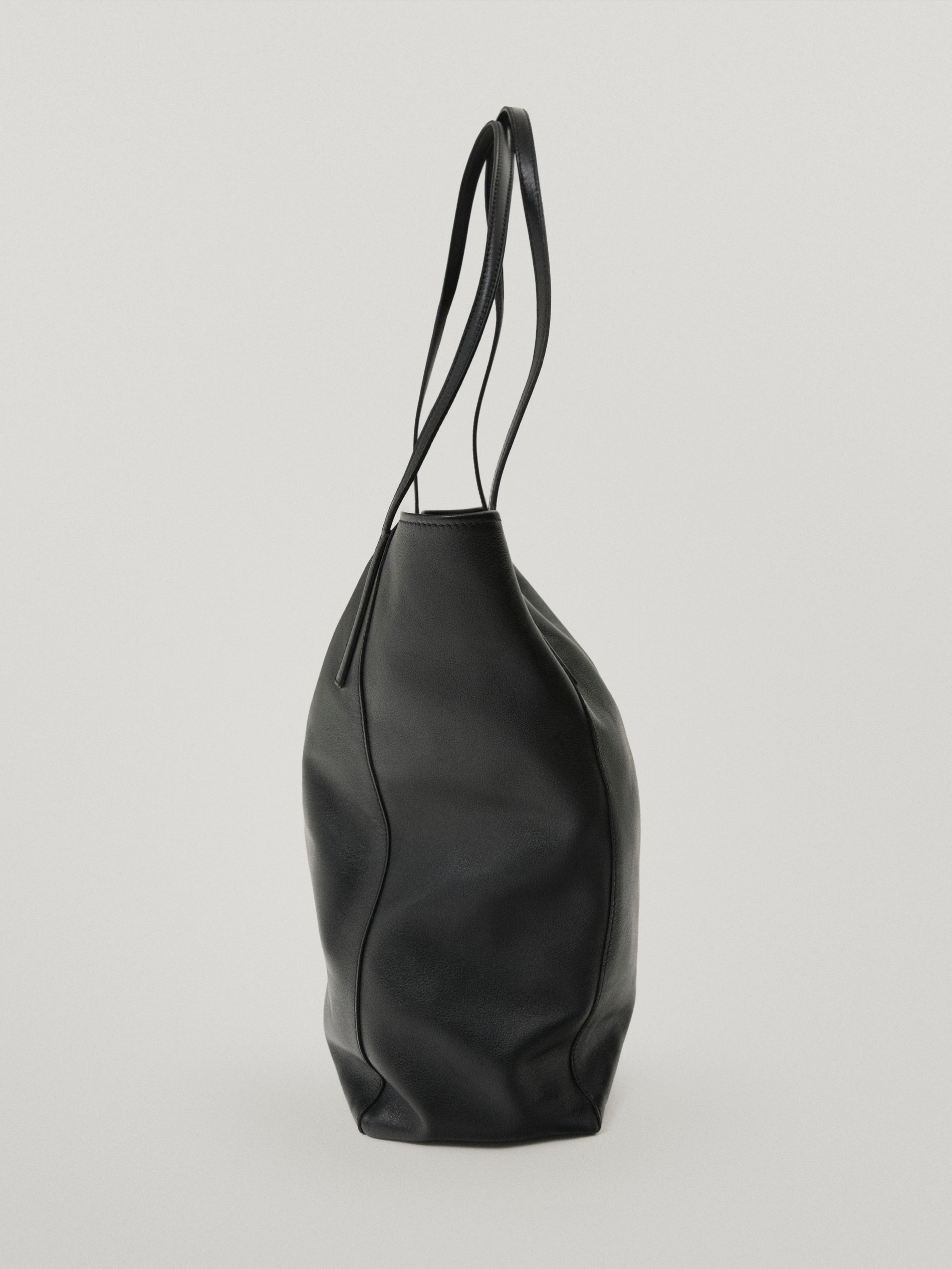 massimo dutti nappa tote bag