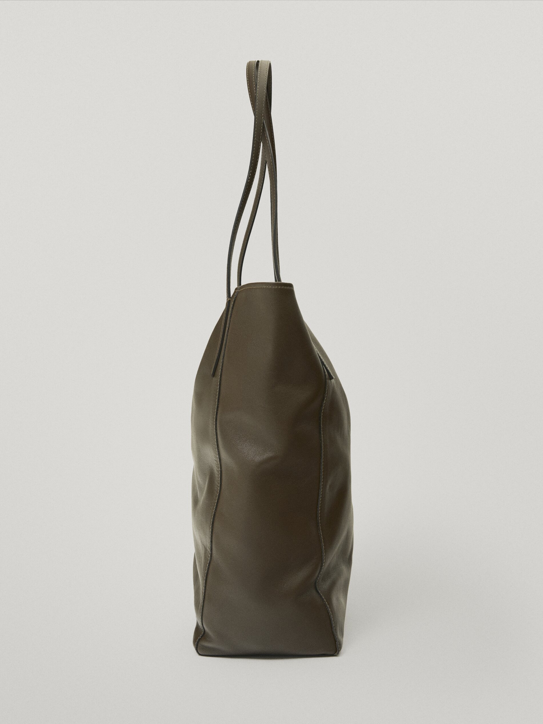 massimo dutti nappa tote bag
