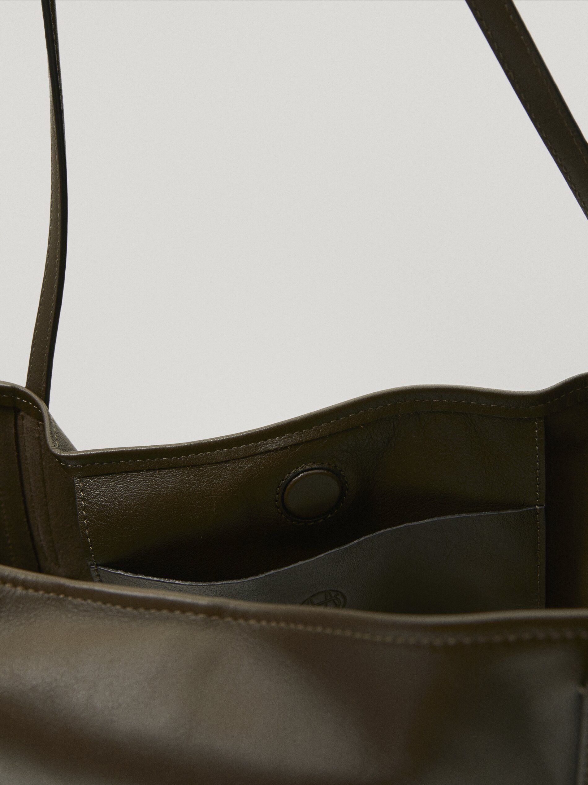 massimo dutti nappa tote bag