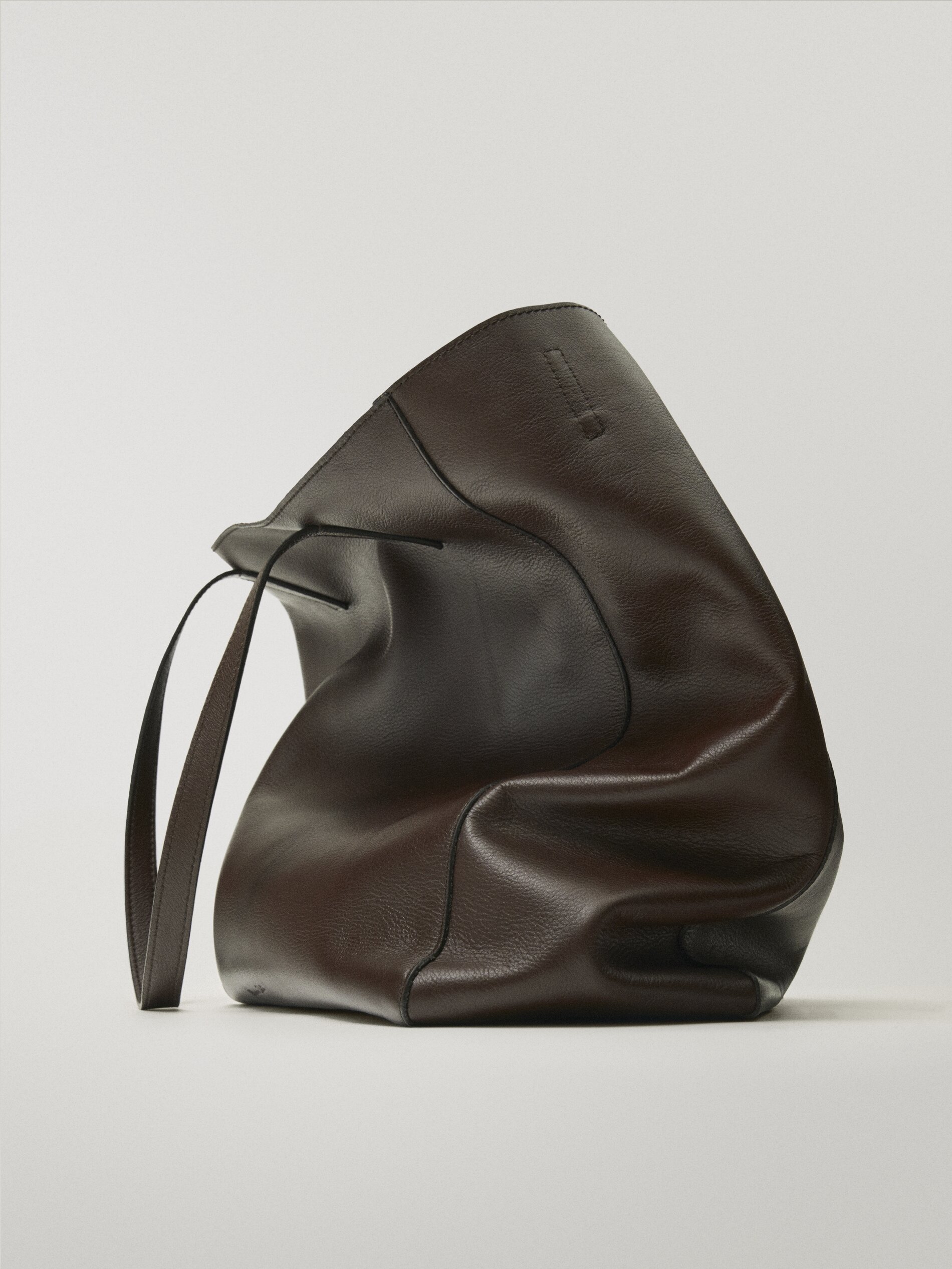 massimo dutti nappa tote bag