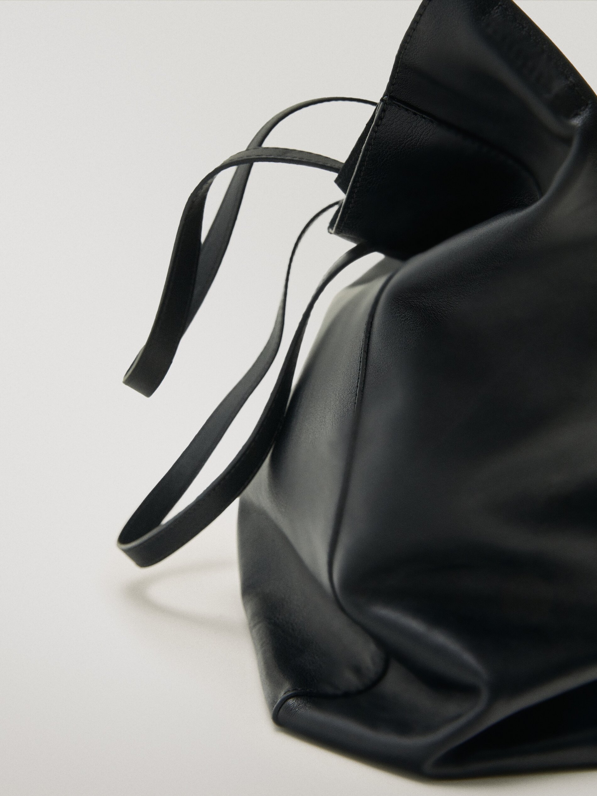 massimo dutti nappa tote bag