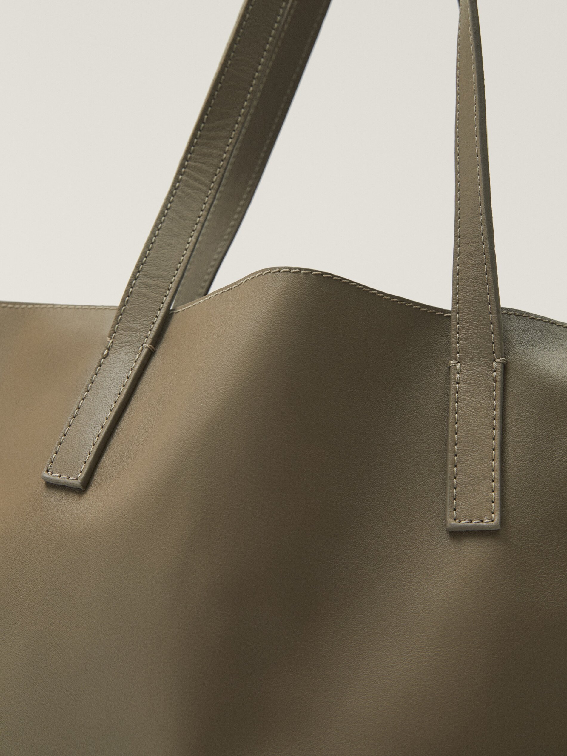 massimo dutti nappa tote bag