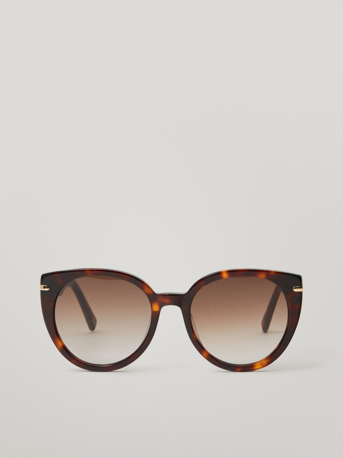 КОРИЧНЕВЫЙ Cолнцезащитные очки в оправе «cat eye» Massimo Dutti