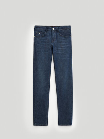 Massimo Dutti Jeans blau Casual-Look Mode Jeans Röhrenjeans 