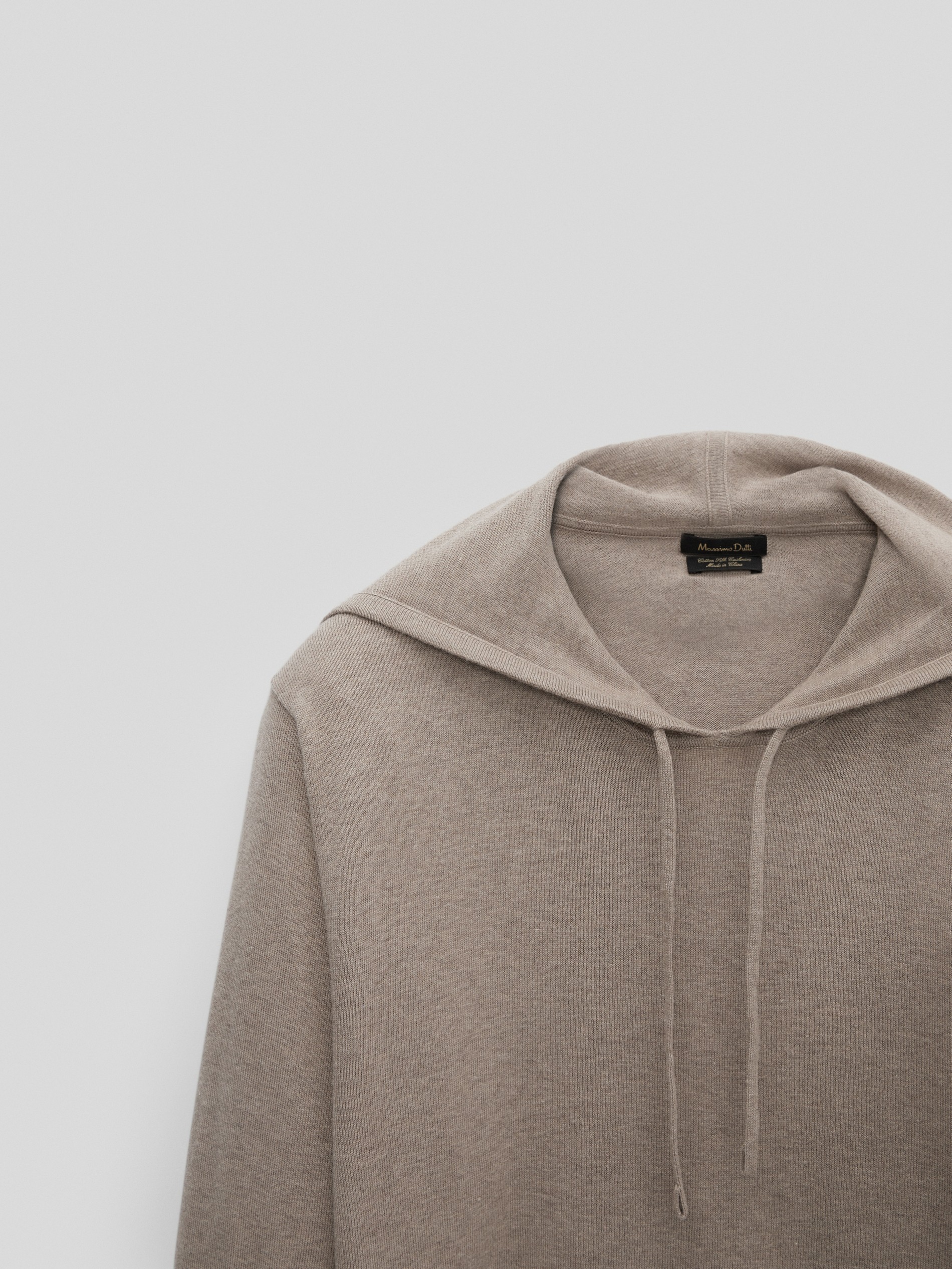 Jersey capucha algodón seda cashmere - Caballero - Massimo Dutti España