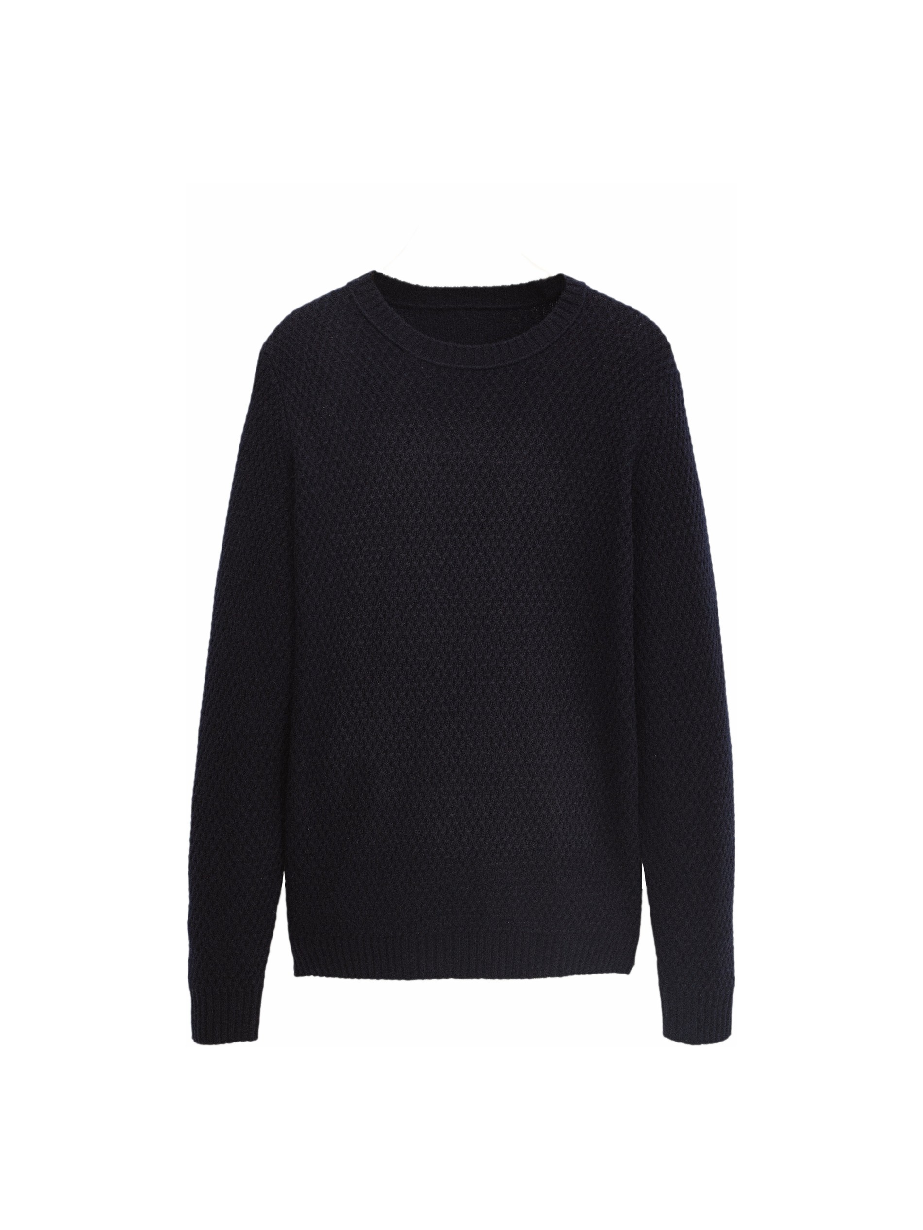 Crew neck sweater in 100% merino wool 