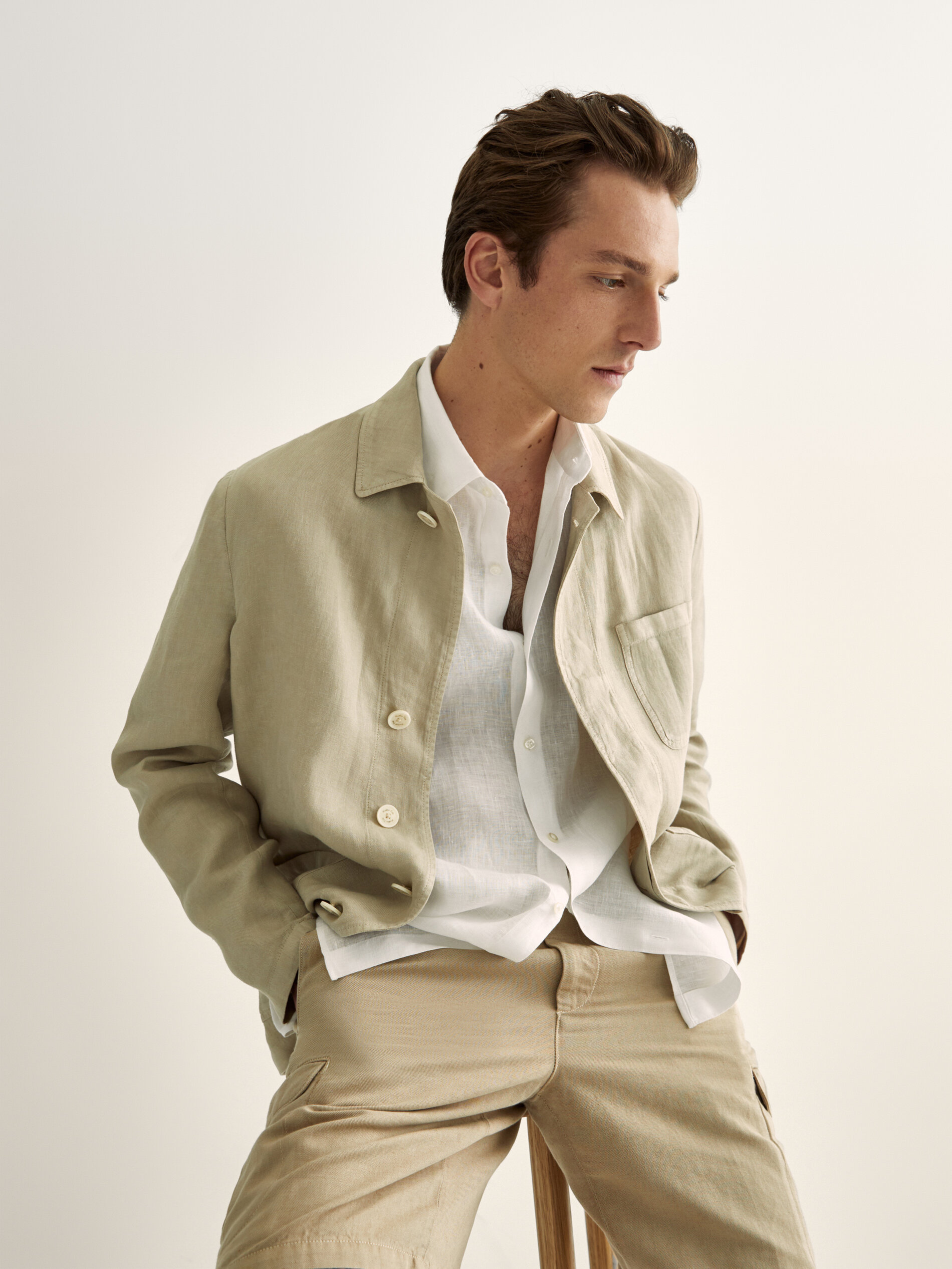 massimo dutti linen jacket