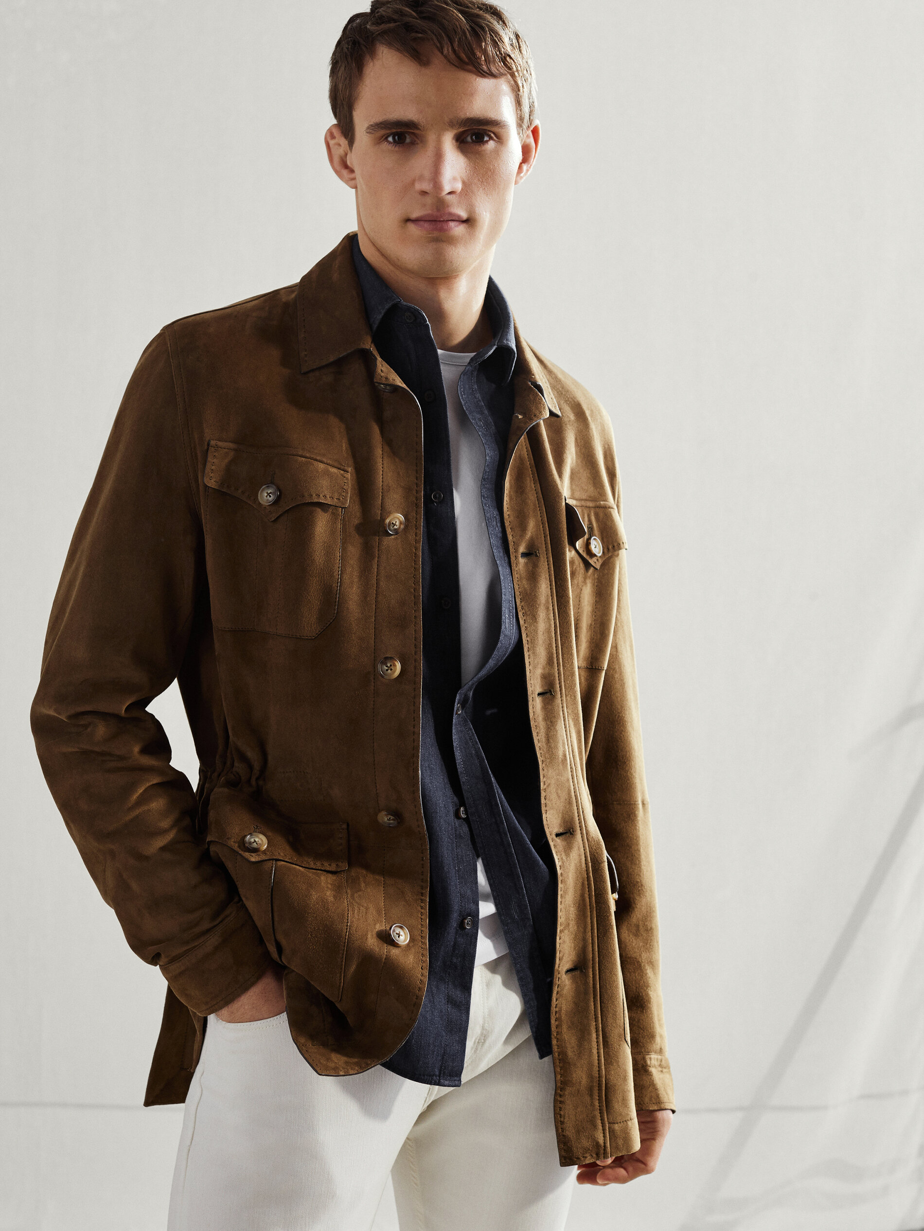 massimo dutti mens suede jacket