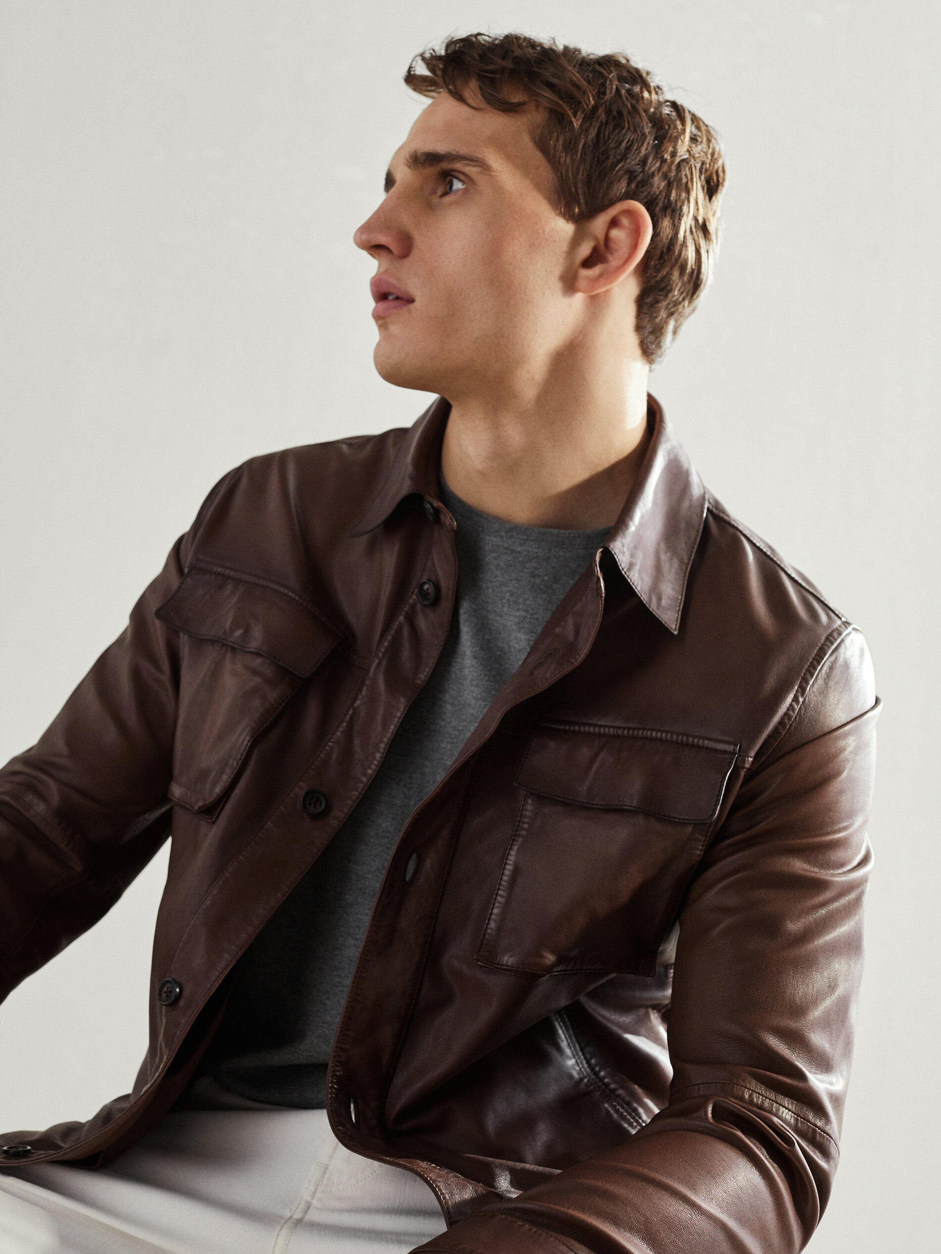 nappa leather jacket massimo dutti