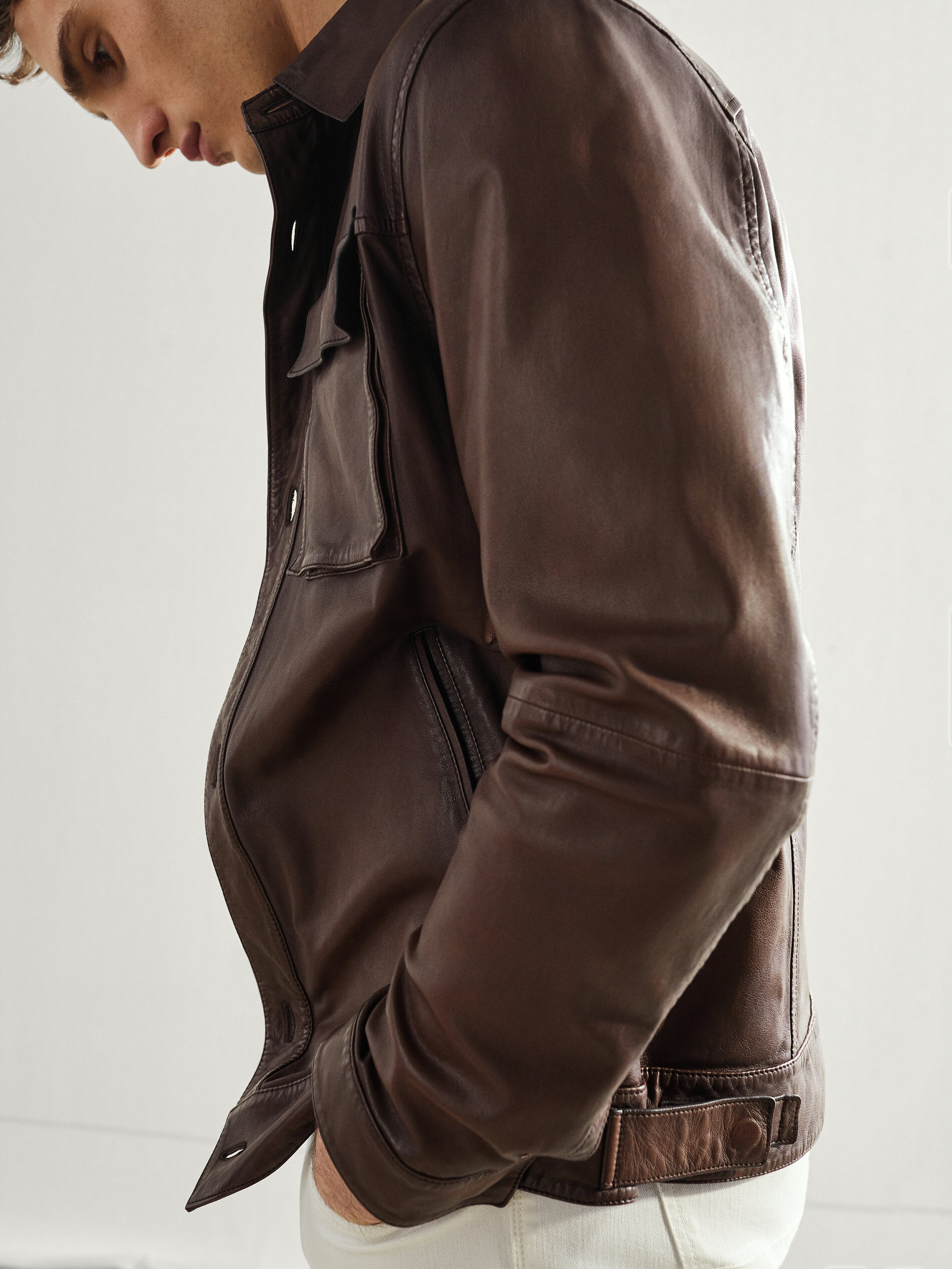 nappa leather jacket massimo dutti