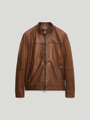 Nappa leather jacket - Men - Massimo Dutti