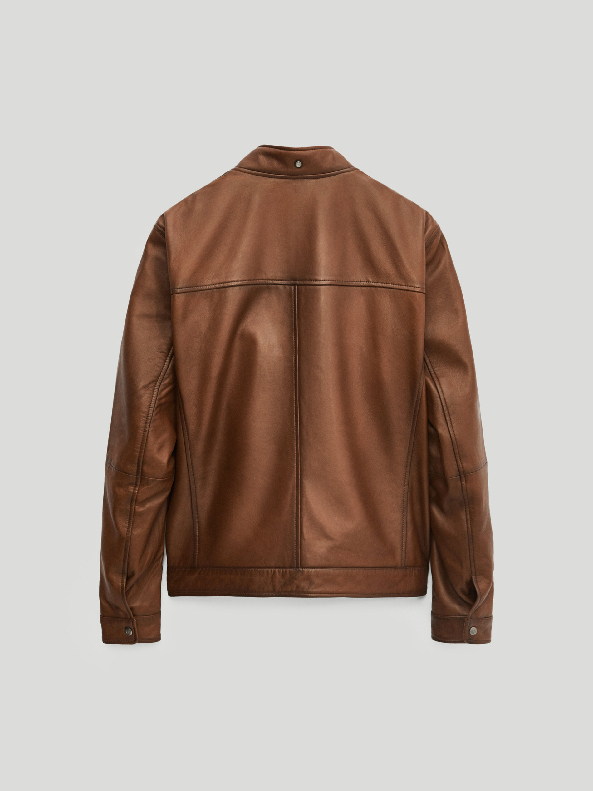 massimo dutti leather coat