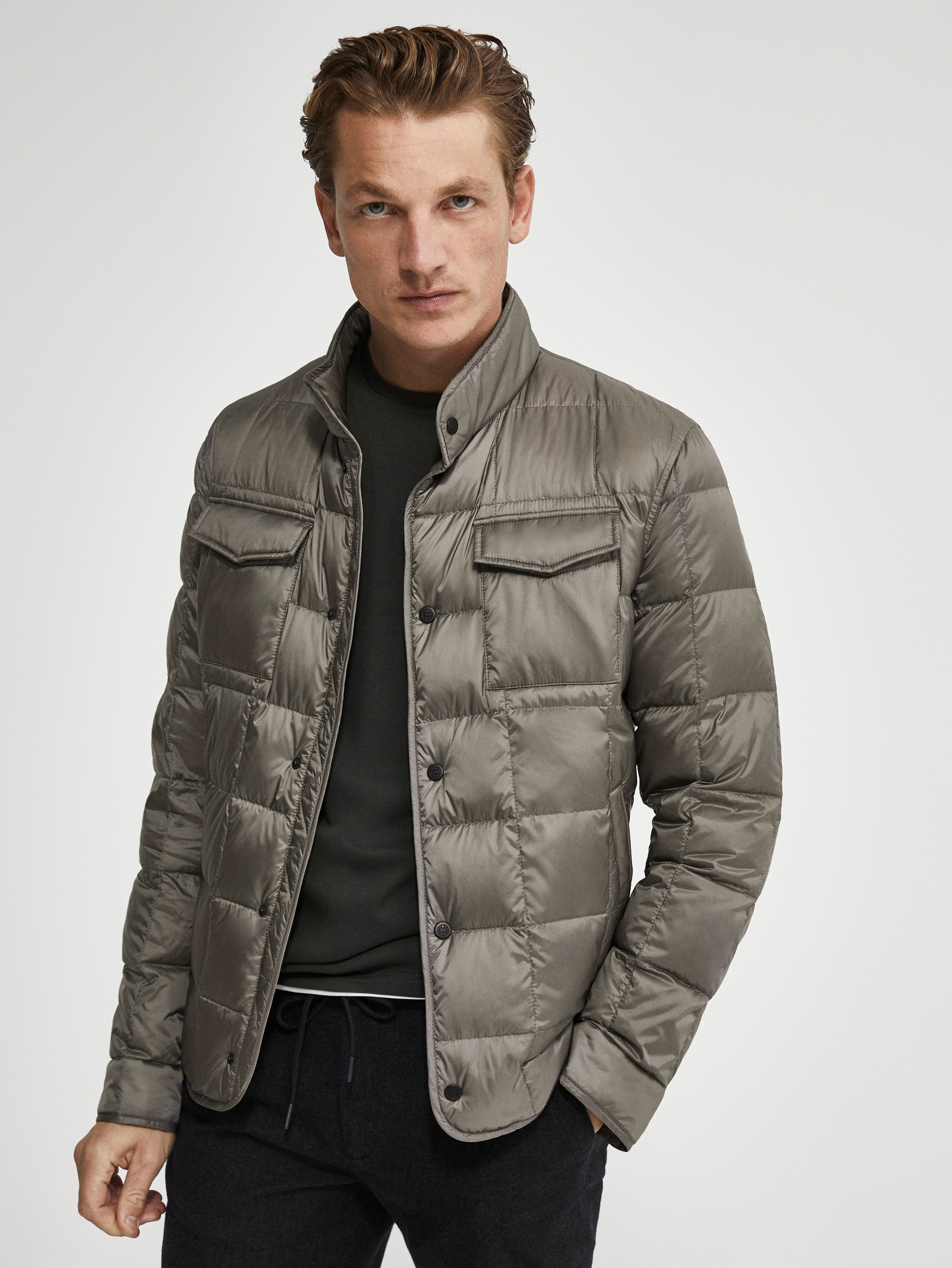 massimo dutti light down jacket