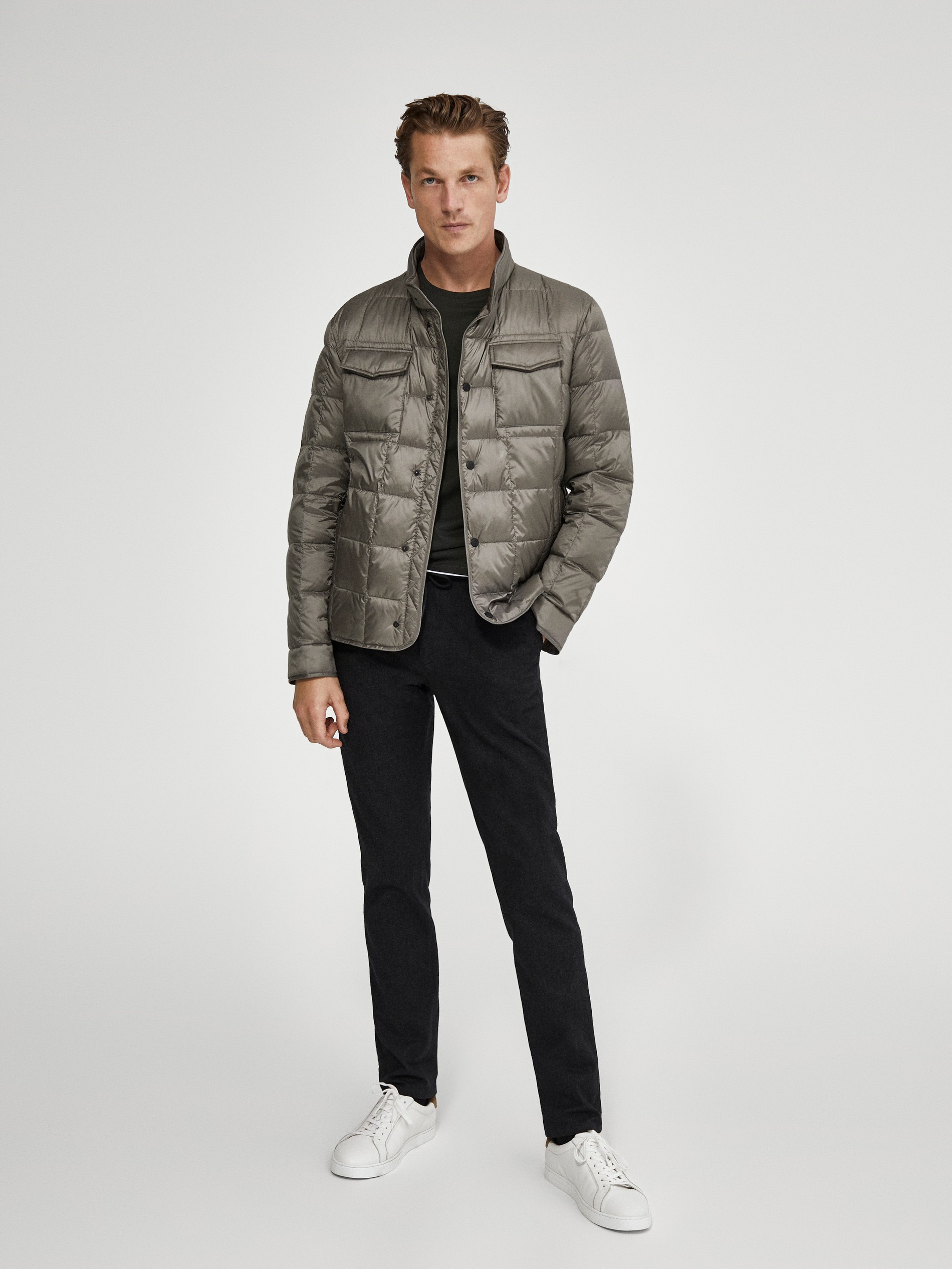 massimo dutti light down jacket