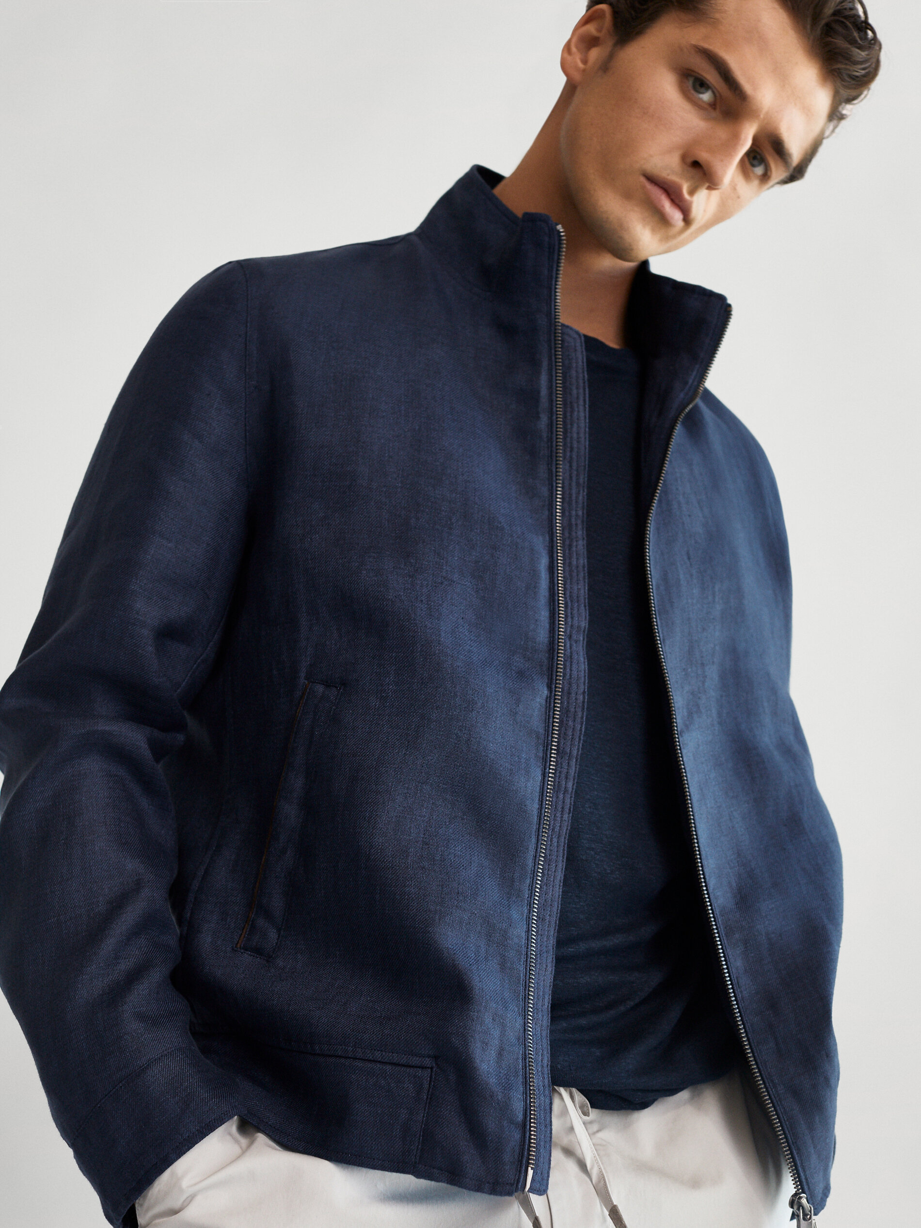 massimo dutti linen jacket