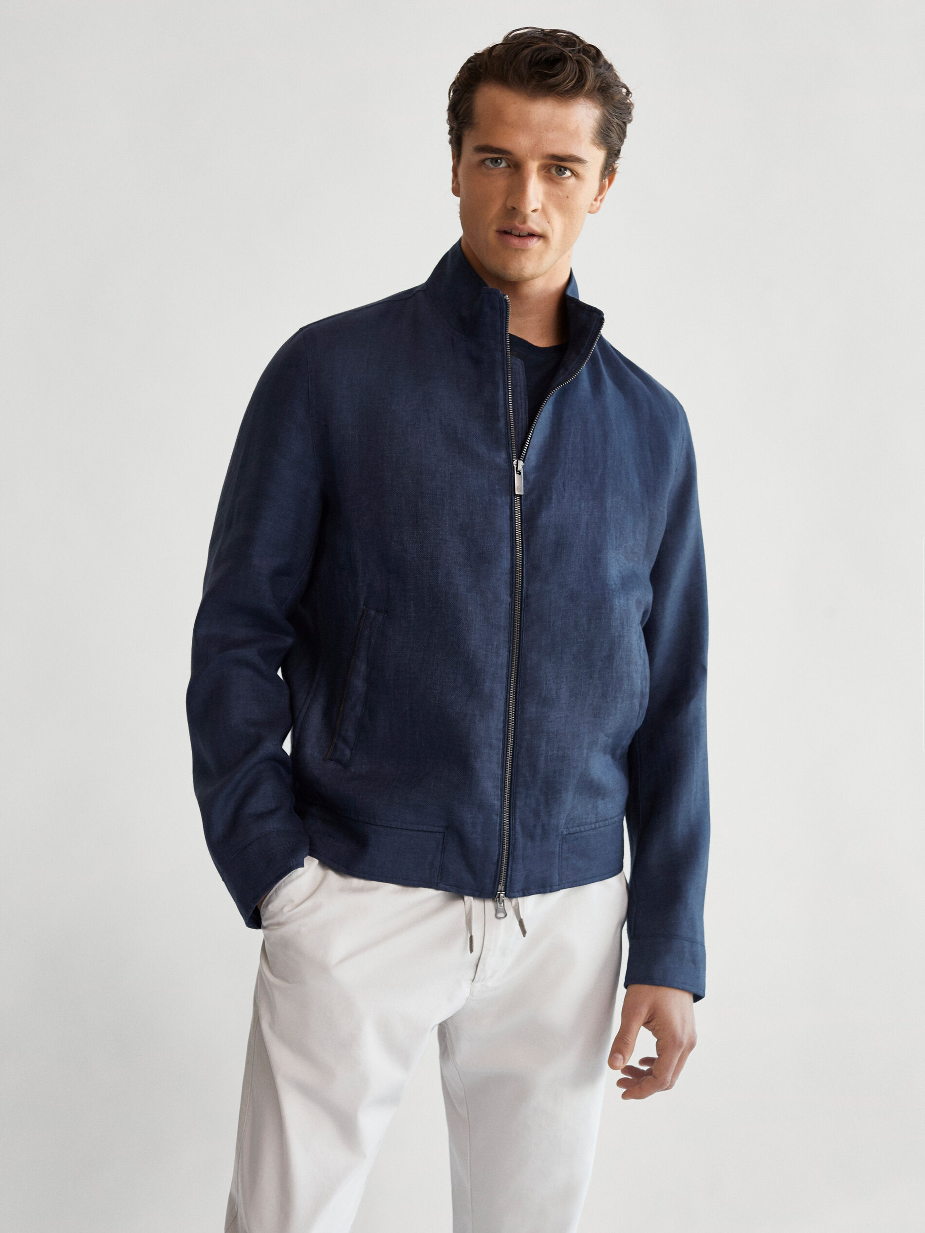 massimo dutti linen jacket