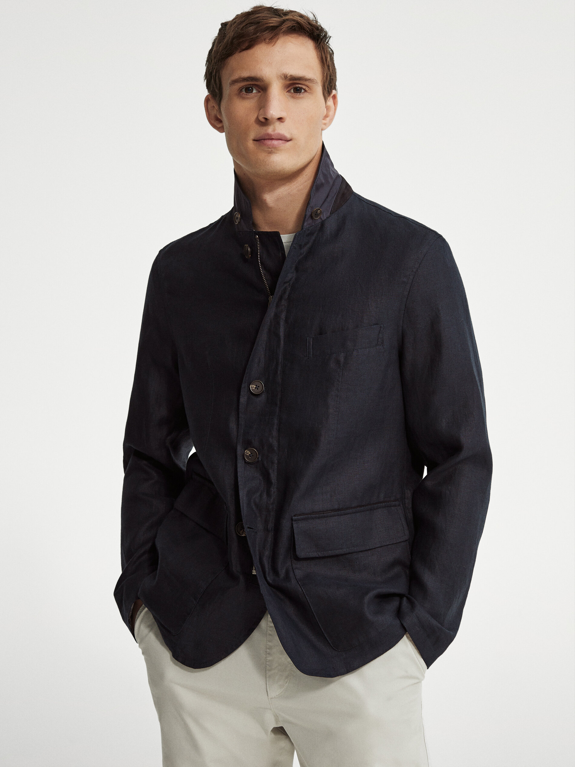 massimo dutti linen jacket