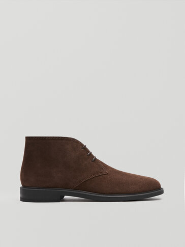 massimo dutti brown suede boots