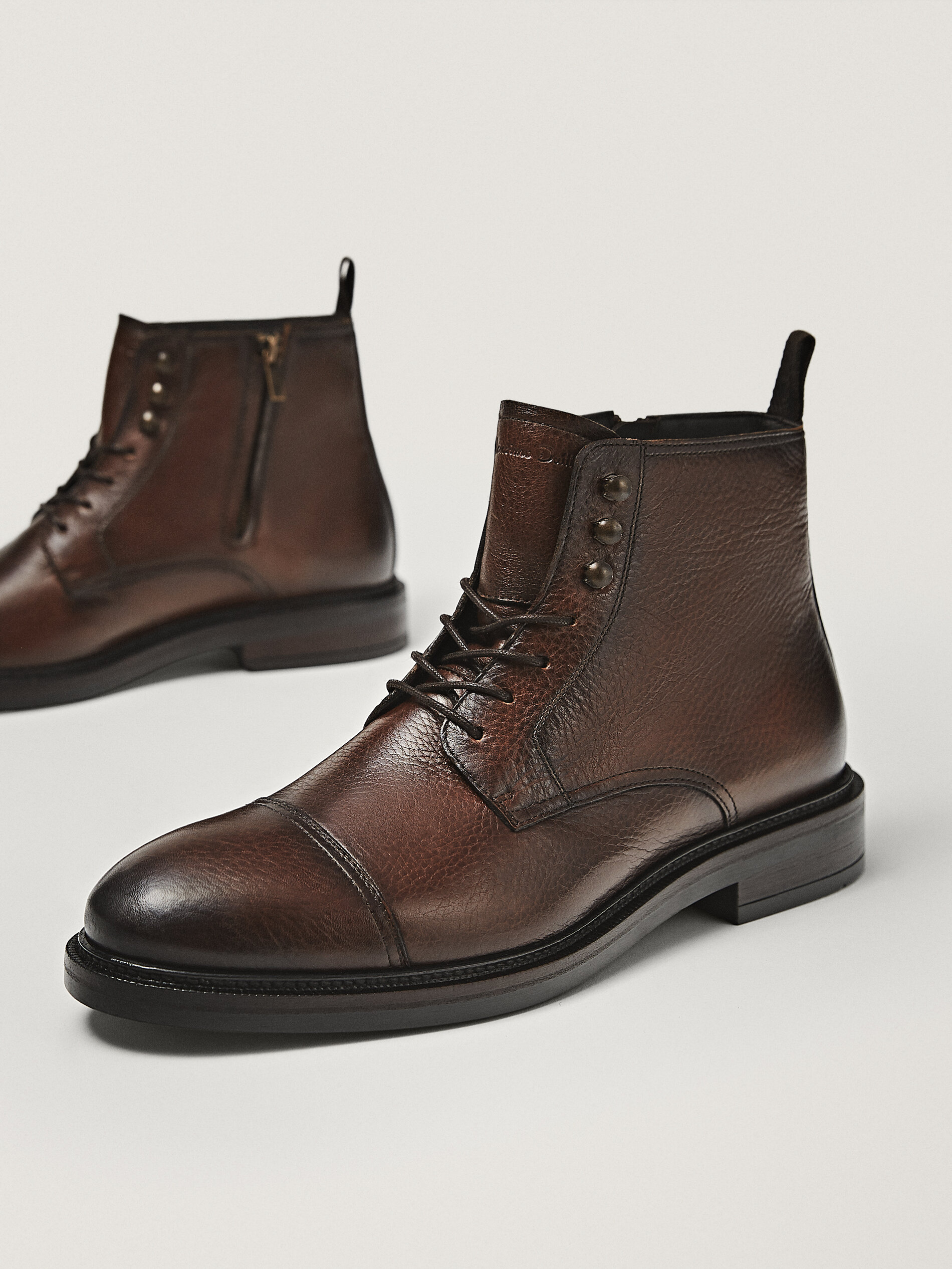 massimo dutti leather boots