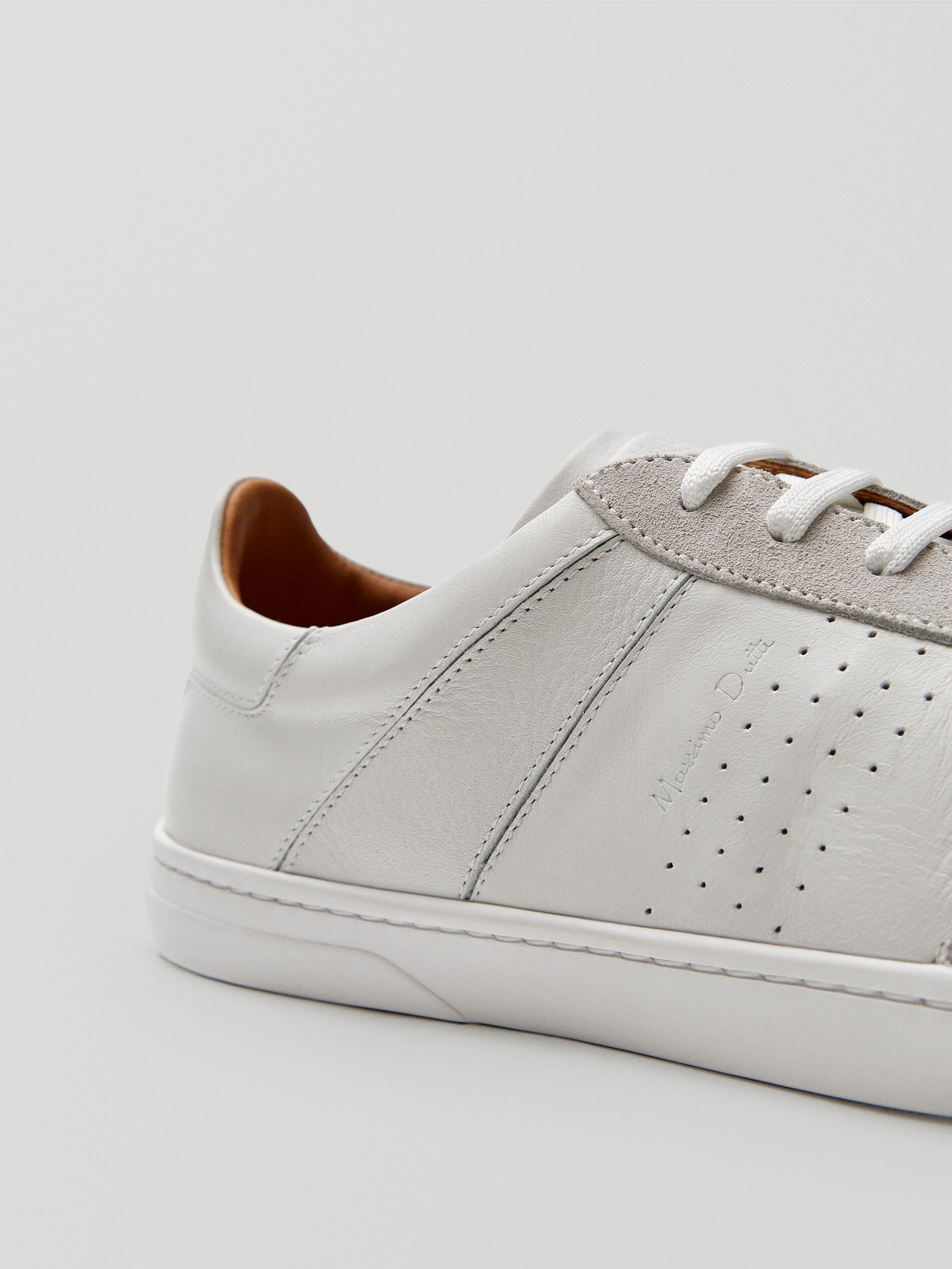 Soft leather white trainers Clearance
