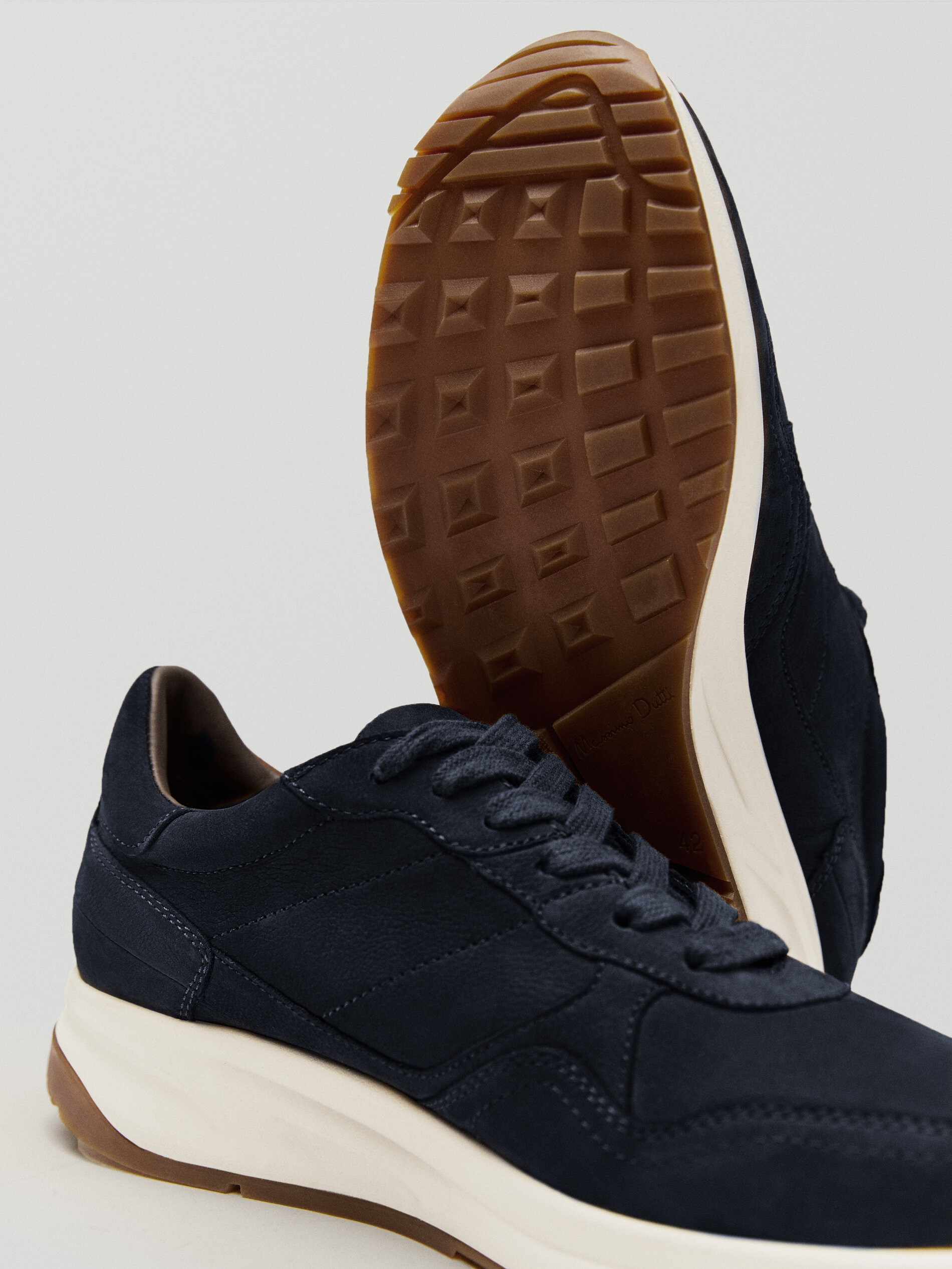 massimo dutti leather trainers