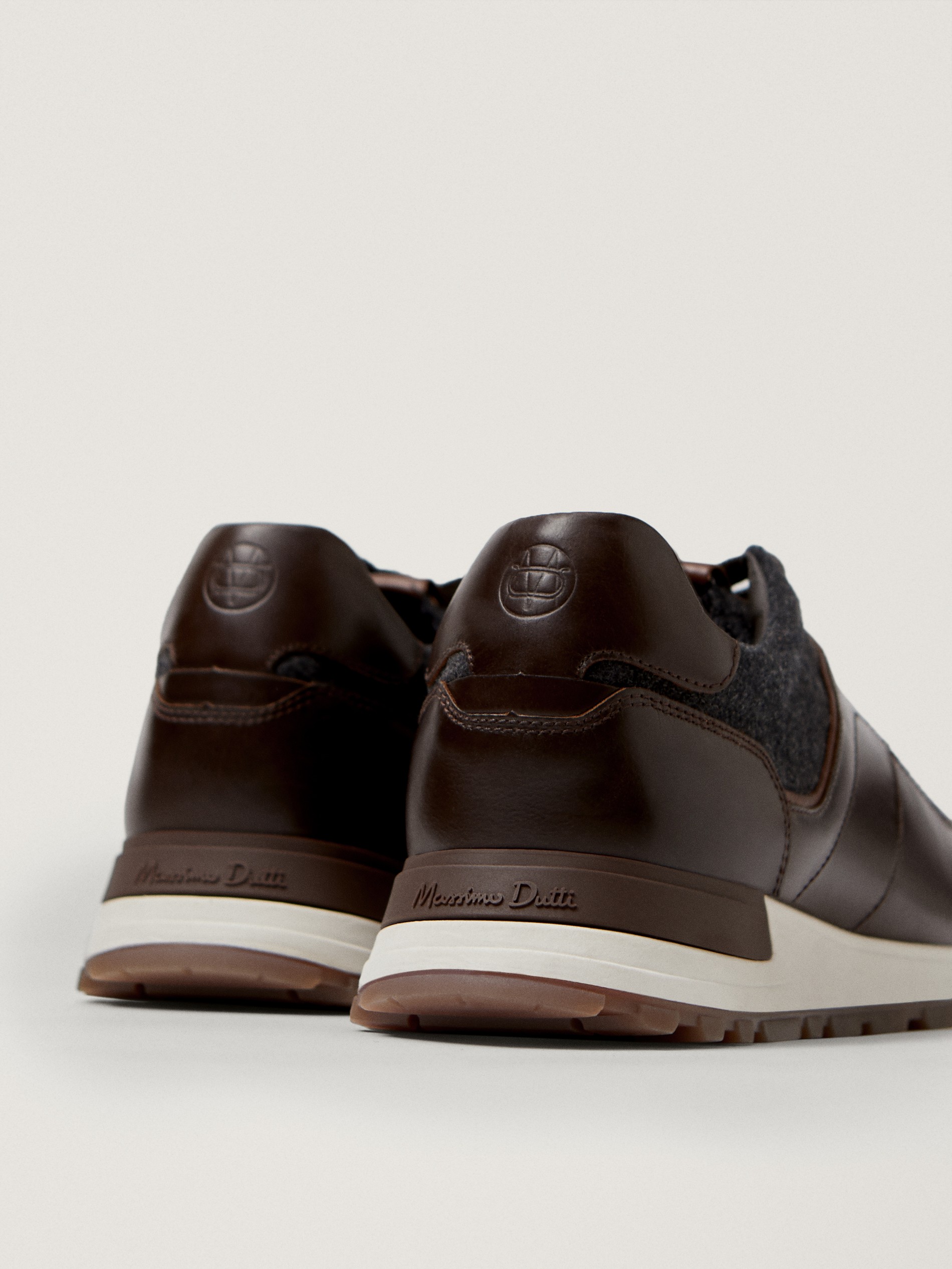 massimo dutti leather trainers