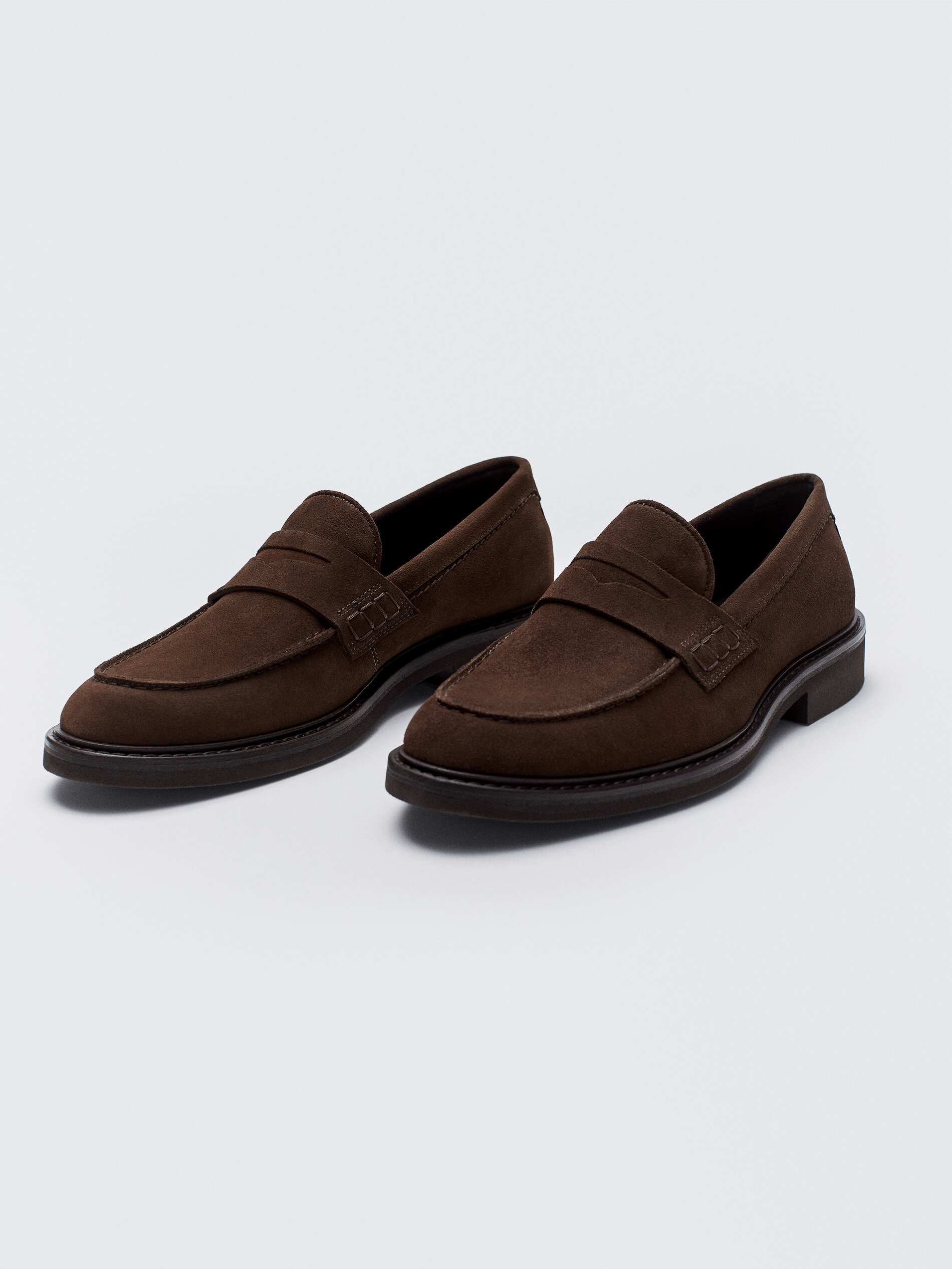 massimo dutti suede loafers