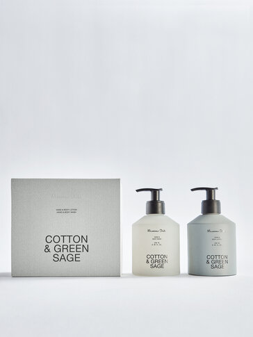 (250 ml) Cotton & Green Sage telové mydlo a gélové vrecko