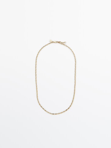 Позолоченное ожерелье-цепочка с декором «Солнце»