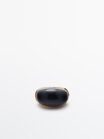 Gold plated resin ring