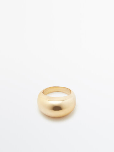 Gold-plated wide ring