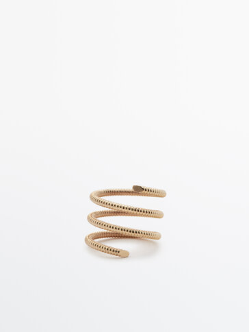 Pozłacany spiralny pierścionek Limited Edition
