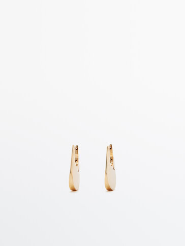 Gold-plated rigid earrings