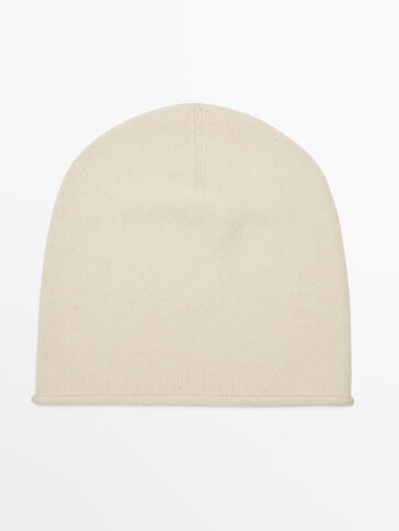 Fine knit wool and cashmere beanie