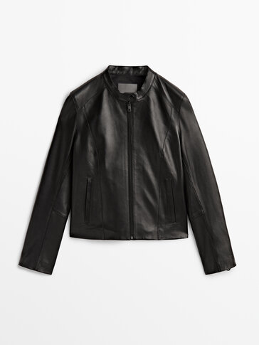 Black nappa leather jacket - Massimo 