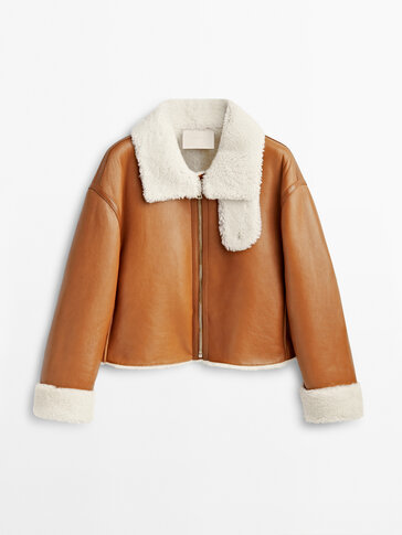 Mouton leather jacket