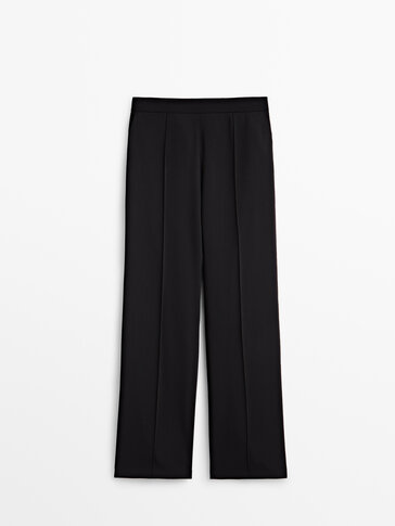Suit trousers with central seam detail