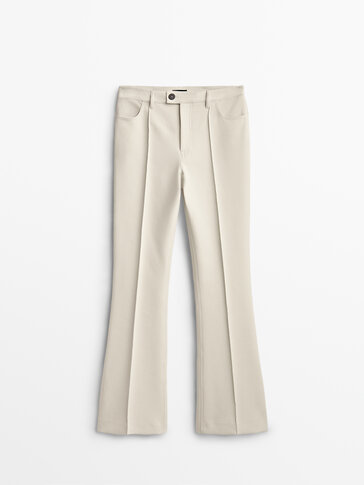 Trousers with topstitching - Massimo Dutti United Kingdom