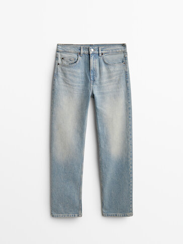 Toelopende jeans met hoge taille