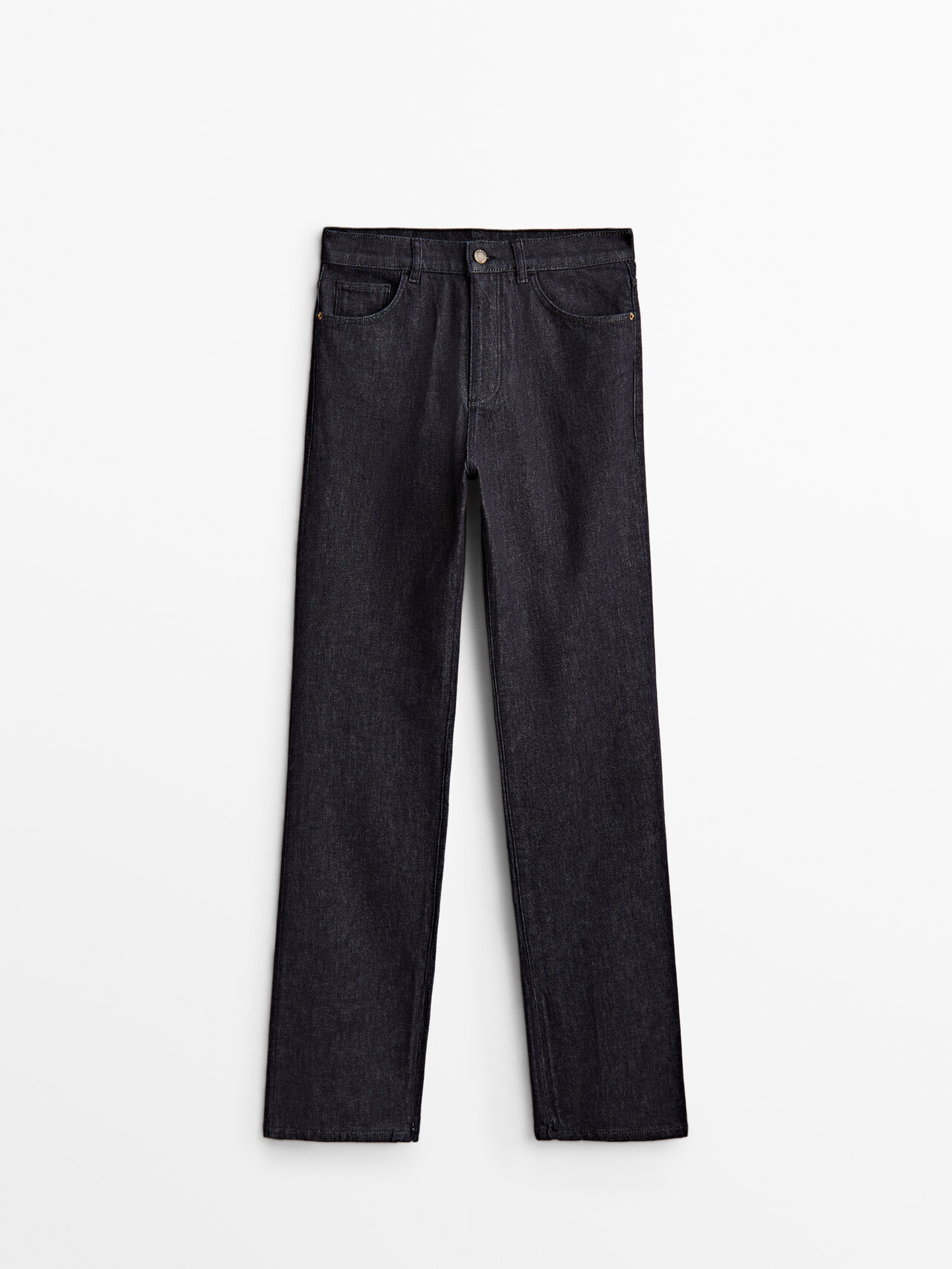 Massimo Dutti Full Length Slim Fit Jeans In Dunkelblau