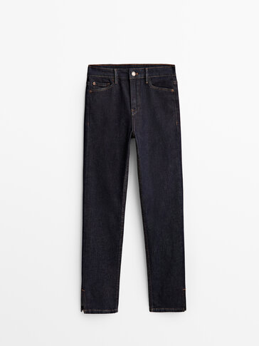 Sli-cropped-fit jeans med mellomhøyt liv