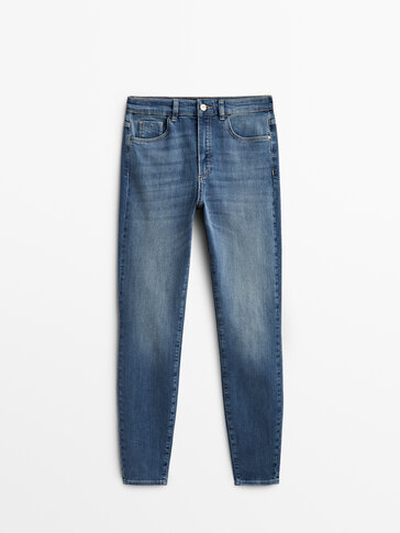 High-waist skinny jeans