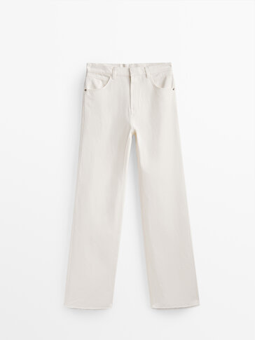 Relaxed fit high-waist jeans