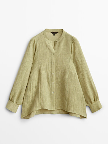 Massimo dutti green shirt Clearance