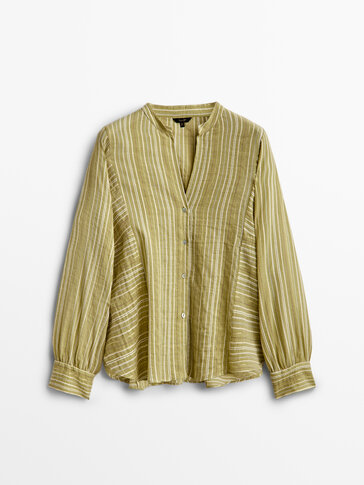 Striped flowing shirt