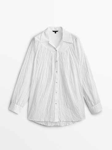 Wrinkled fabric cotton shirt